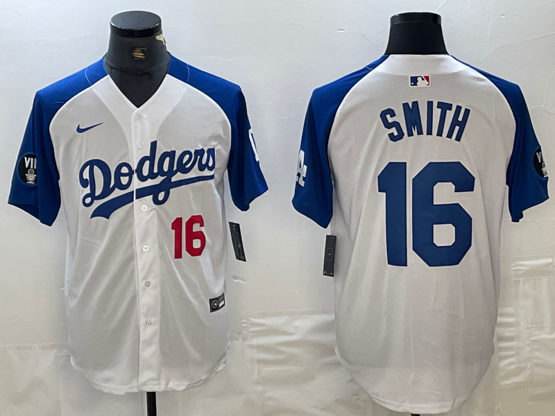 Men's Los Angeles Dodgers Will Smith #16 White Limited Jersey